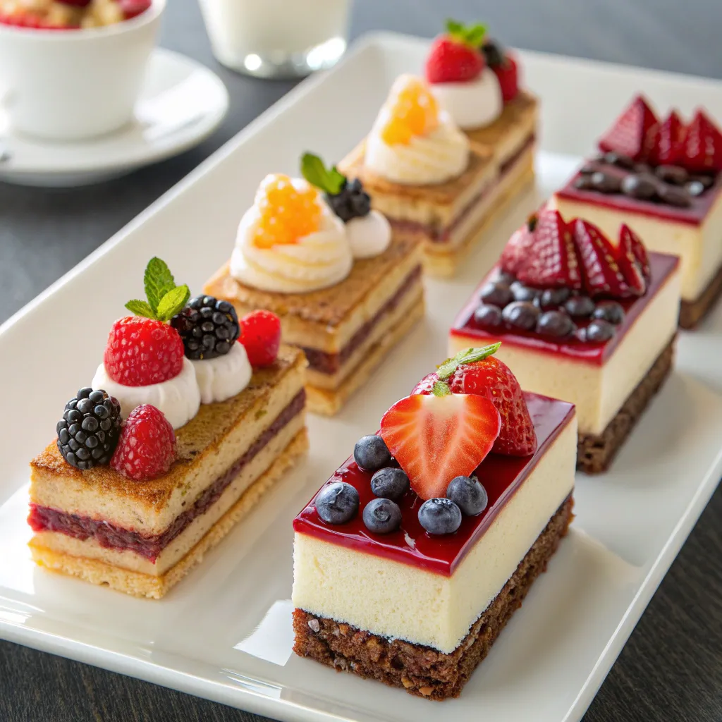 An array of beautifully decorated desserts